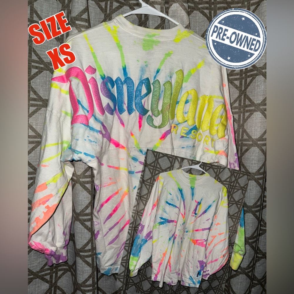 Disney Spirit Jersey - Tie Dye- Adult Size XS - PRE-OWNED DISNEYLAND